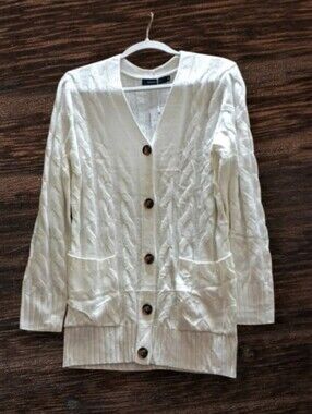 Merokeety Cable Knit Cardigan Sweater sz M